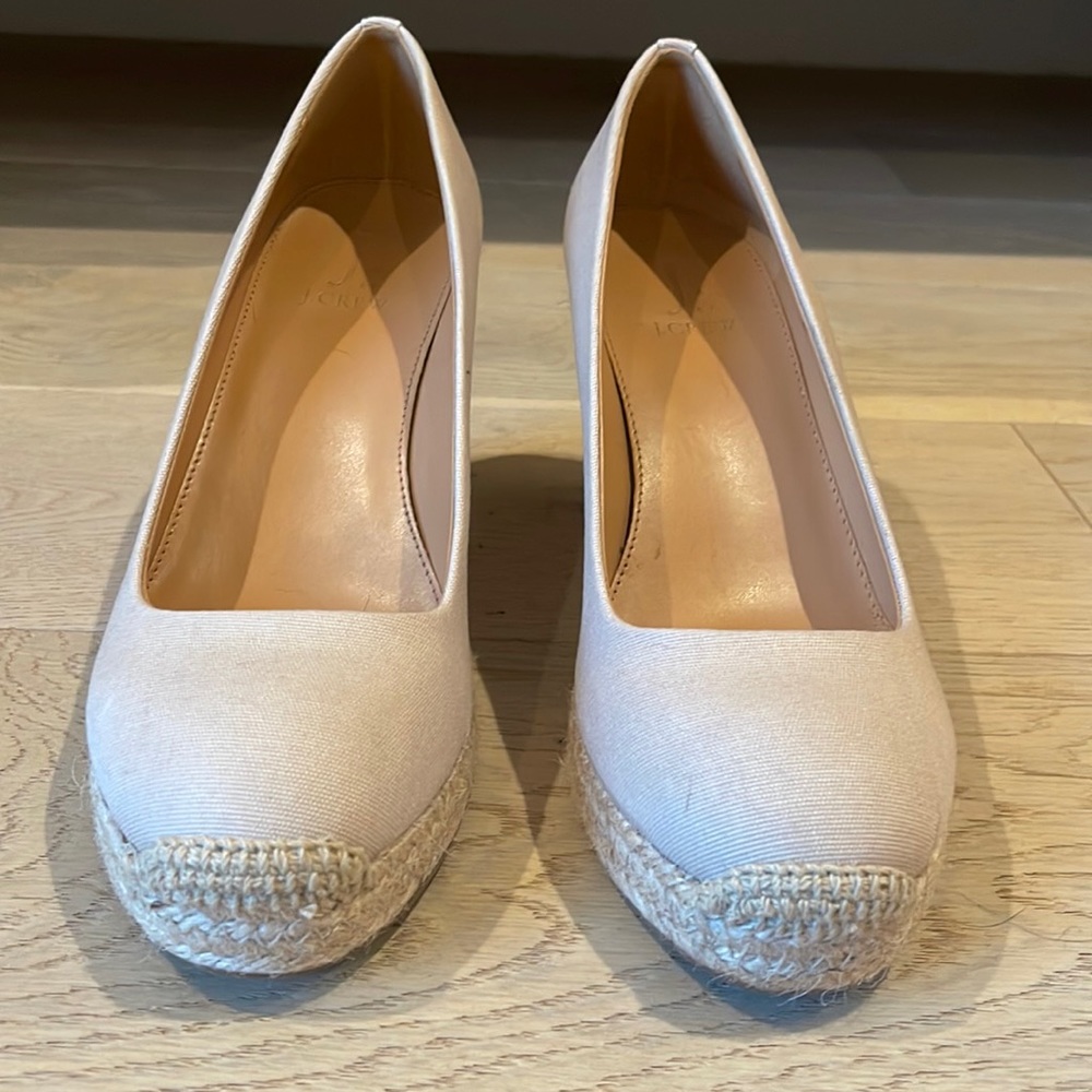 Jcrew Seville espadrille wedges in canvas - 8.5